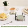 thumbnail image 6 of Haosy Set of 6 Drink Woven Coaster with Holder Heat Resistant Non-Slip Bar Coasters 4 Inches Cute Little Baseballs, 6 of 7