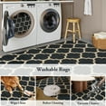 thumbnail image 6 of SUNDEREY 2'x6' Modern Kitchen Rug, 2x6ft Geometric Easy Jute Rug Non Slip Washable Runner Rug for Entryway Indoor, Black Indoor Outdoor Carpet for Hallway Entry Front Door,Black, 6 of 10