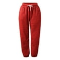 thumbnail image 4 of Winter Fitness Drawstring Casual Pants Women Sport Women Leggings Womens Casual Pants for Summer Cropped Pants Women Work Pants Business Casual Legging Warm Pants Women's Pants Casual Womens Ca, 4 of 5