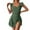 Green-a, variant on Bigersell Ruffle Sleeve Swimsuits for Women Skater Style One-Piece Swimsuits with Skirt Smocked Back Bathing Suits Swim Dress Swimwear Black M