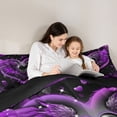 thumbnail image 5 of Feelyou Purple Love Heart Twin Comforter Sets, Magic Angel Wings Bedding Set, 2 Pieces, 5 of 8