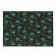 thumbnail image 1 of Paisley Cutting Board, Modern Mosaic Like Circled Design with Teardrop Shaped Art Print, Decorative Tempered Glass Cutting and Serving Board, Small Size, Brown Blue and Dark Blue, by Ambesonne, 1 of 1
