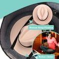 thumbnail image 2 of Organizador de sombreros plegable Travel-Savvy Hat Companion con gancho de madera y tapa a prueba de polvo para sombreros de mujer (gris), 2 of 6