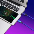 thumbnail image 5 of Cable de carga magnético para teléfono móvil de 3 A con indicador LED, línea de datos para teléfono móvil Android (azul), 5 of 5