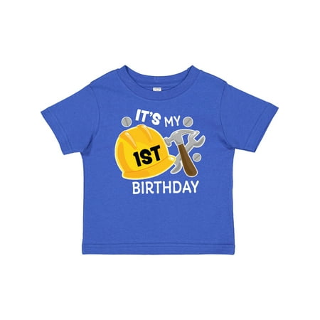 

Inktastic Its My 1st Birthday with Construction Tools Boys Baby T-Shirt
