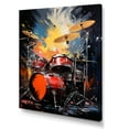 thumbnail image 2 of Designart "Drumming To Pop Art Music" Music Canvas Art Print, 2 of 7