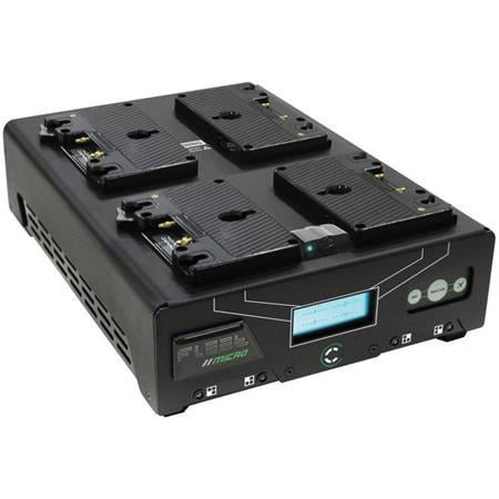 UPC: 0192223147232 | Fleet-Q4MAi Voltbridge Enabled Four Position 3-Stud Simultaneous Fast Charger for Gold Mount Batteries
