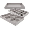 thumbnail image 4 of 3pcs Jewelry Tray Ring Organizer Display Showcase Jewelry Storage Tray Bracelets Storage Tray, 4 of 8