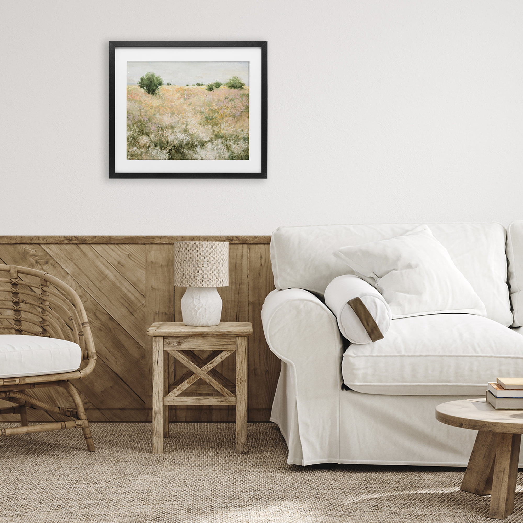 Stupell Industries Pastoral Freedom Field Black Framed Print Under Glass, design by Julia Purinton