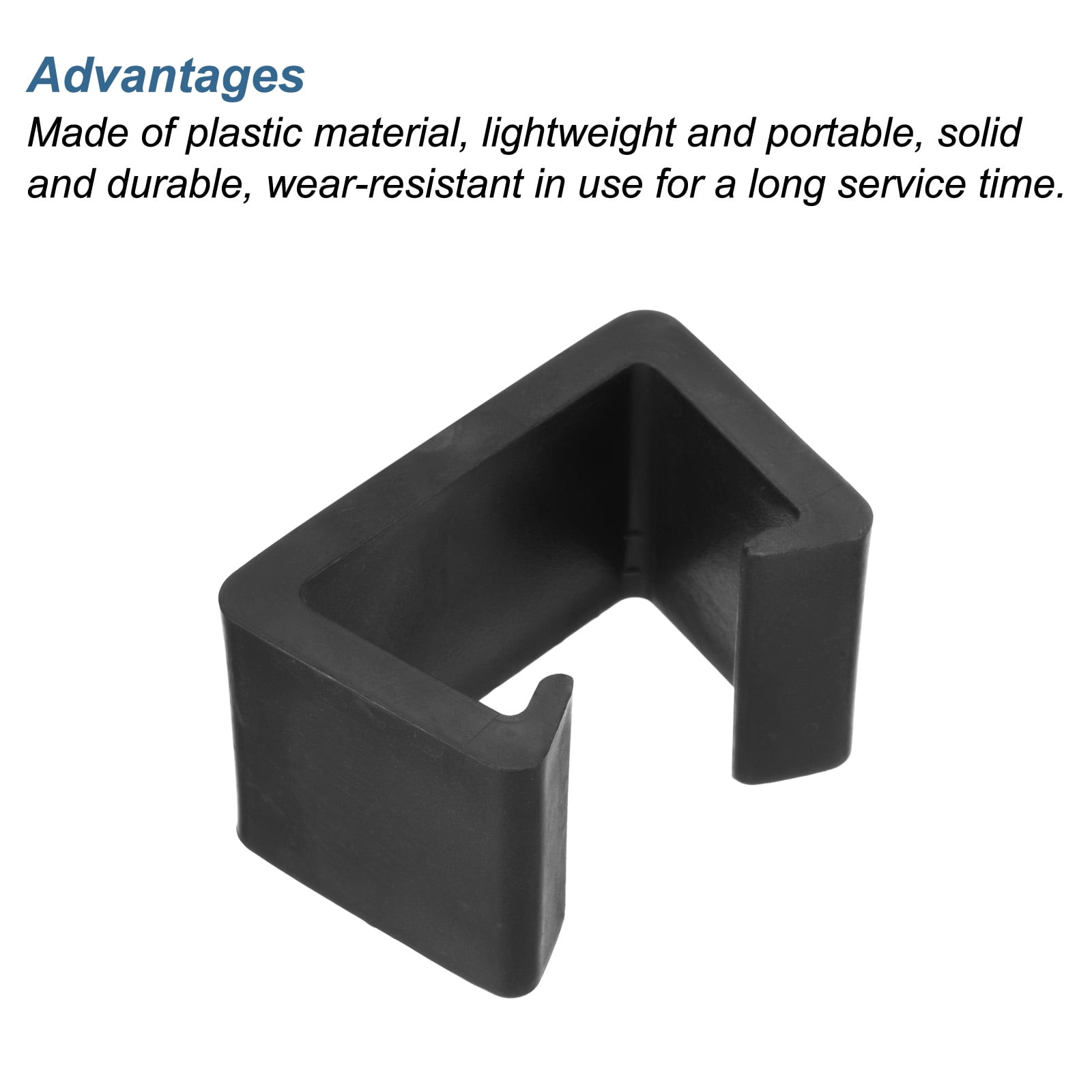 Unique Bargains Patio Furniture Clips Sofa Wicker Outdoor Garden Chair Clamps Black 8