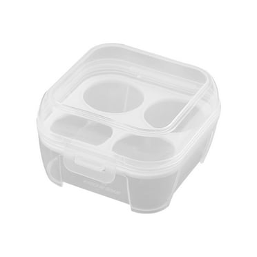 Dengmore Egg Holder Outdoor Portable Eggs Container Plastic Egg Storage Box Leakproof Shockproof Protection Egg Tray Carriage Dispenser for Camping Picnic Travel Kitchen Refrigerator