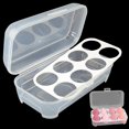 thumbnail image 1 of Porte-ufs de Maquillage Transparent 8 Cavités Rangement Éponge en Plastique, 1 of 10