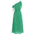 thumbnail image 4 of ZHOGXU Womens Summer Dresses Sleeveless One Shoulder Polka Dot Print Comfortable Elegant Dress For Casual And Formal Occasions,Green,L, 4 of 4