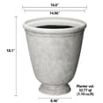 thumbnail image 6 of Better Homes & Gardens Ember Gray Recycled Resin Planter, 16in x 16in x 18.1in, 6 of 8