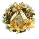 thumbnail image 4 of 30cm Merry Christmas Wreath Door Hanging Artificial Decoration Glitter Flower Bows Garland For Garden Home Decor 2024 Pink Red, 4 of 5