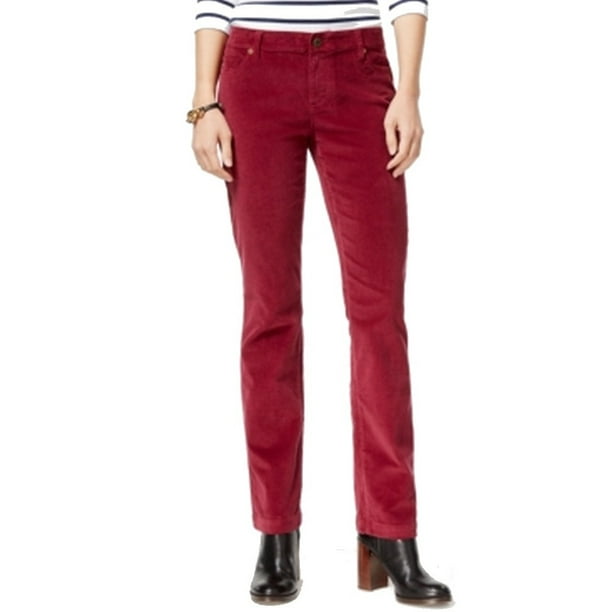 Tommy Hilfiger - Tommy Hilfiger NEW Red Womens Size 12 Straight-Leg ...