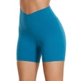 thumbnail image 1 of Shorts CRZ YOGA Butterluxe tiro alto 5" azul talla L, 1 of 4