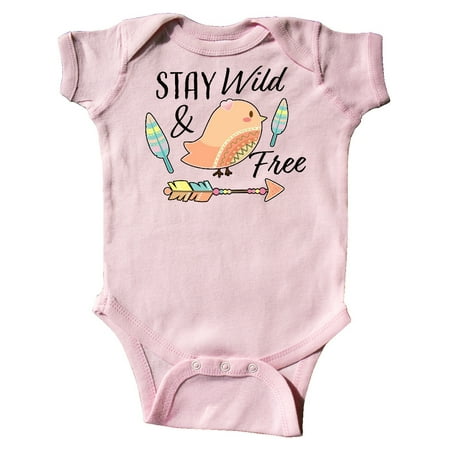 

Inktastic Stay Wild & Free with Chick Feathers and Arrow Gift Baby Girl Bodysuit
