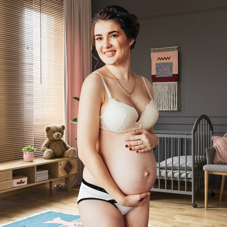  Maternity Underwear Under The Bump Pregnancy Postpartum  Panties Womens Cotton Briefs 6-pk Starry Night L