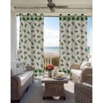 thumbnail image 6 of Green Leaf Blackout Curtains for Bedroom Living Room Darkening Curtains 84 Inch Length 2 Panels Set Pastoral Botanical Buffalo Plaid Checkered Window Curtain Window Treatment Grommet Drapes 42"x84", 6 of 9