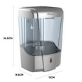 thumbnail image 3 of Plussen Automatic Soap Dispenser 20oz/600ml Wall-Mounted Sanitizer/Gel for Home & Commercial, Silver, 3 of 10