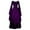 Purple, variant on Enjoytime Maxi Dresses for Women 2025 Solid Color Round Neck Long Sleeve Gothic Dress with Bandage Elegant Renaissance Dress Halloween Costumes Navy L