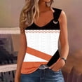 thumbnail image 2 of Loose Cami Tank Tops for Women Casual Soft Color Block Wide Strap Eyelet Crochet Sleeveless V-Neck Workout Sexy Vest Top, 2 of 4