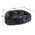 thumbnail image 4 of Bean Bag Chair, Lazy Sofa Chair with Pillows and Armrests, Durable Comfort Lounger High Back Bean Bag Chair Couch for Adults Kids Bedroom Living Room Playroom, Black, 4 of 7
