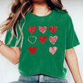 thumbnail image 4 of Short Sleeve Shirts for Women Dgankt Women's Valentine's Day Short Sleeve T-Shirt Letter Printed Solid Color Tops Short Sleeve Round Neck Tops/Shirts, 4 of 6
