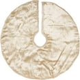 thumbnail image 4 of Glam Creme Vanilla White Medallion Viscose Memories Christmas Decor Appliqued Velvet Round 21" Diameter Tree Skirt, 4 of 6