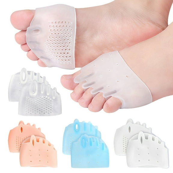 Primegos 1 Pair Silicone Toe Separators for Women Supportive Toe Spacers for Overlapping Toes Foot Corrector Forefoot Pad for Plantar Pain Relief