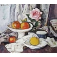 thumbnail image 2 of Hunter, George Leslie 22x20 White Modern Wood Framed Museum Art Print Titled - Apples In a White Fruitbowl, 2 of 4