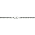 thumbnail image 4 of 14K White Gold 2.5mm Handmade Regular Rope Chain 16 Inch, 4 of 6