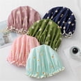 thumbnail image 3 of Bonnet de Douche, Bonnets de Douche pour Femmes, Bonnet de Douche à Double Couche Imperméable Protection des Cheveux Bonnets de Douche en EVA Réutilisables, 3 of 5