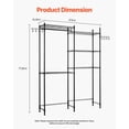 thumbnail image 2 of Over The Washer and Dryer Storage Shelf, 5 Tier Laundry Room Drying Rack with Hanger Rod and Hooks, Adjustable Over Washer and Dryer Shelves, Laundry Room Shelf Storage Space Saver, Black, 2 of 11