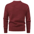 thumbnail image 5 of Men's Long Sleeve Collared V Neck Knit Sweater Textured Classic Fit Pullover, 5 of 10