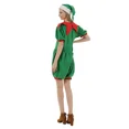 thumbnail image 3 of Disfraz de elfo para mujer, vestido navideño para adulto, lindo elfo de Papá Noel, traje de fiesta de carnaval de Navidad con sombrero, zapatos, funda, cinturón y calcetines, 3 of 5
