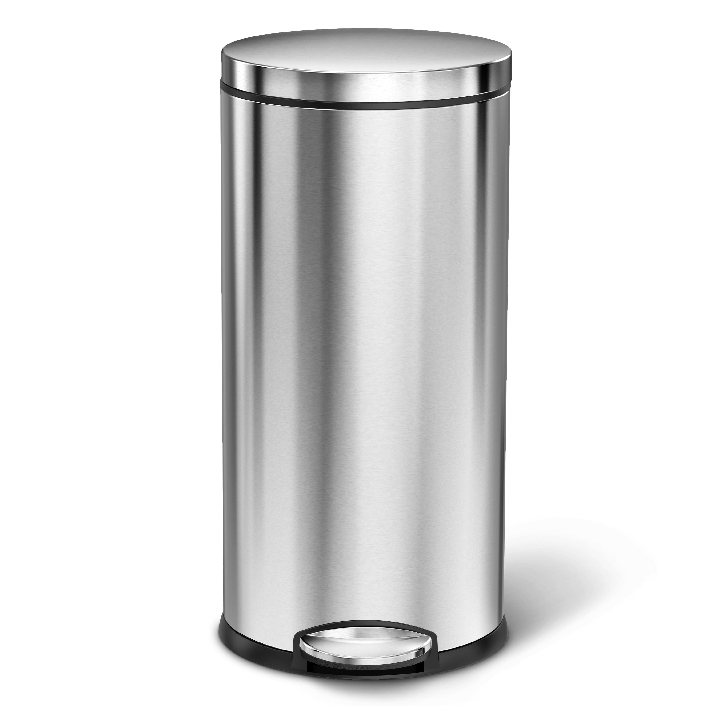 *NEW* Stainless Steel 35 Gallon Restaurant Round Trash Can Cylinder 
