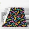 thumbnail image 1 of Balery Colorful Geometric Dog Manta de Felpa Suave y Acogedora – Cobija de Franela Aterciopelada para Cama, Lavable y Cálida para Sofá, Mascotas, Transpirable-80"x60", 1 of 7