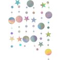 thumbnail image 1 of 2 metros 4 metros láser estrella de cinco puntas pieza redonda flor espejo oro y plata estrella de cinco puntas cumpleaños flor colgante decoración colgante, 1 of 6
