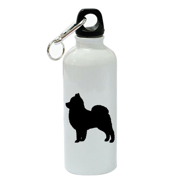 Pomeranian Dog Breed White Aluminum Sports 20 oz Water Bottle