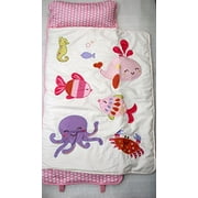 SoHo Nap Mat for Toddlers, Sea Sweetie, With Pillow and Carrying Strap for Preschool or Daycare