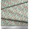 thumbnail image 3 of Soimoi Green Poly Georgette Fabric Artistic Leaf & Floral Printed Craft Fabric by the Yard 52 Inch Wide, 3 of 3
