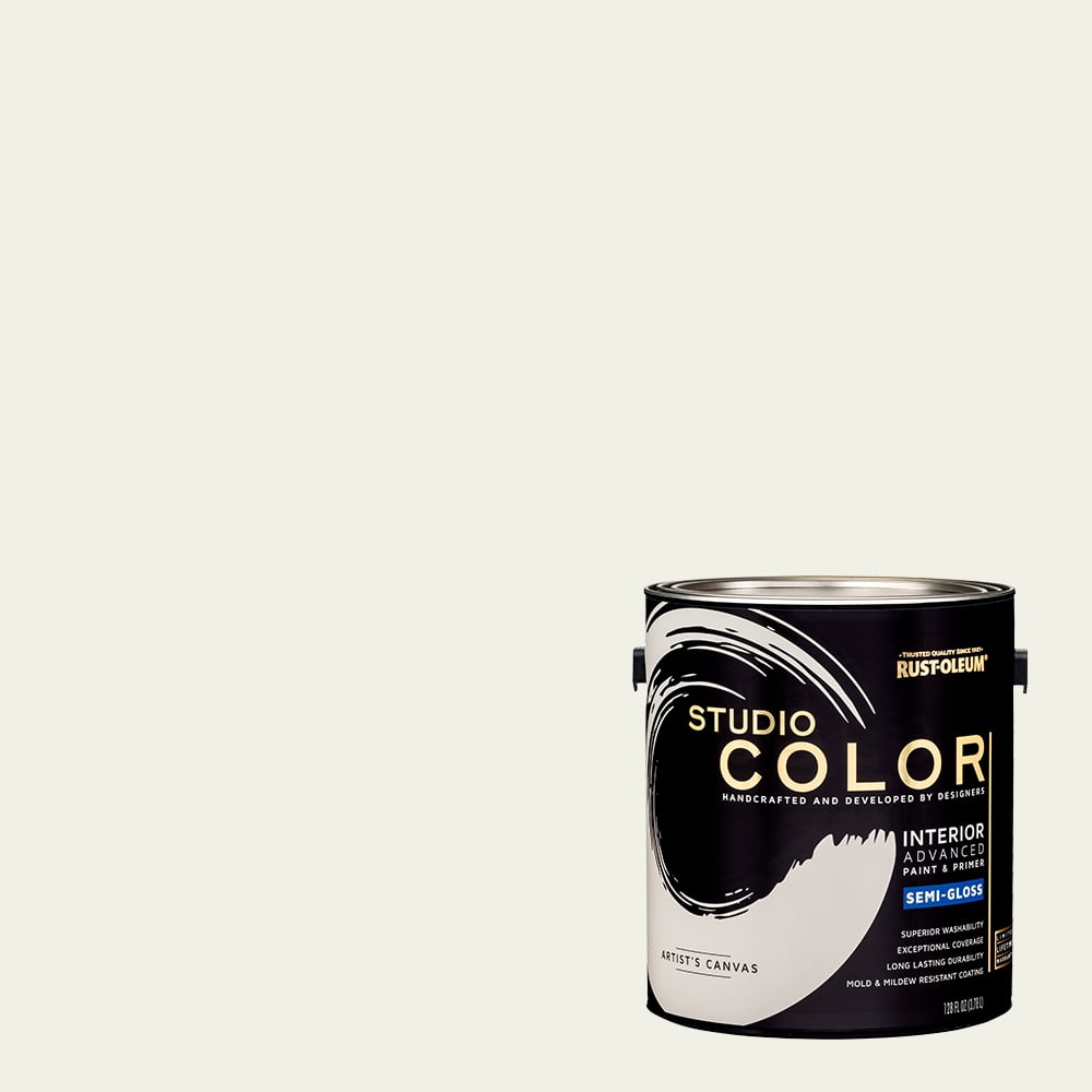 Artist's Canvas, Rust-Oleum Studio Color Interior Paint + Primer, Semi-Gloss Finish, Gallon