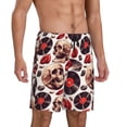 thumbnail image 2 of Xecao record lips Skull Print Men's Sleepwear Shorts Pajama Bottom Lounge Short nightwear with Convenient Pockets for Relaxed Home Wear-3X-Large, 2 of 6
