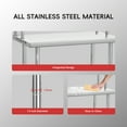 thumbnail image 5 of 30" X 24" Commercial Stainless Steel Work Table with Shelf, 5 of 7