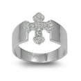 thumbnail image 1 of Cross Cubic Zirconia Ring Sterling Silver 925 Size 6, 1 of 2