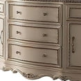 thumbnail image 4 of Five Drawer & Two Door Dresser With Cabriole Legs, Antique Pearl & Cherry Oak, 4 of 7