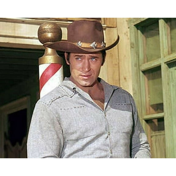 MovieMarket Clint Walker as Cheyenne Bodie Outside Barber Shop 8" x 10" Photographic Wall Art