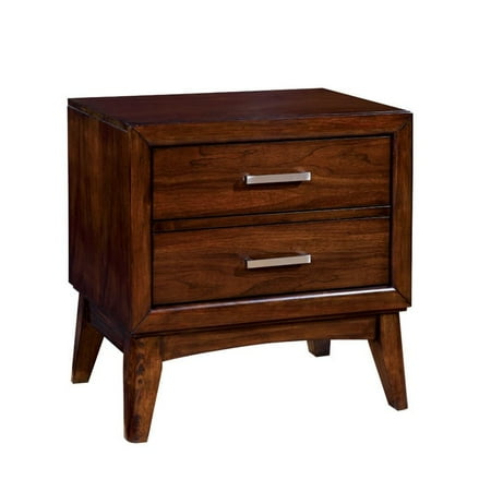 Furniture Of America Bryant 2 Drawer Wood Nightstand In Brown Cherry Walmart Canada